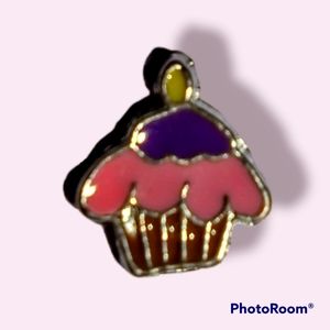 Colorful Cupcake Floating Charm
